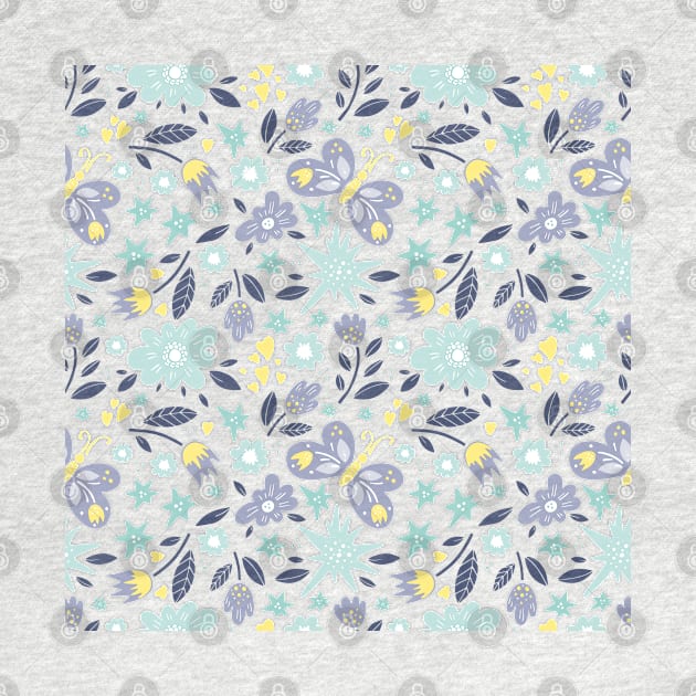 Floral butterflies pattern by Jenmag